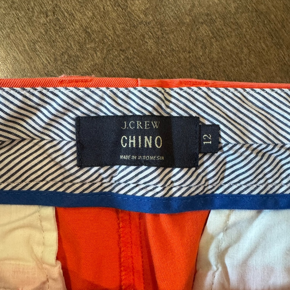 J. Crew Orange Cotton Chino Shorts - Picture 4 of 6